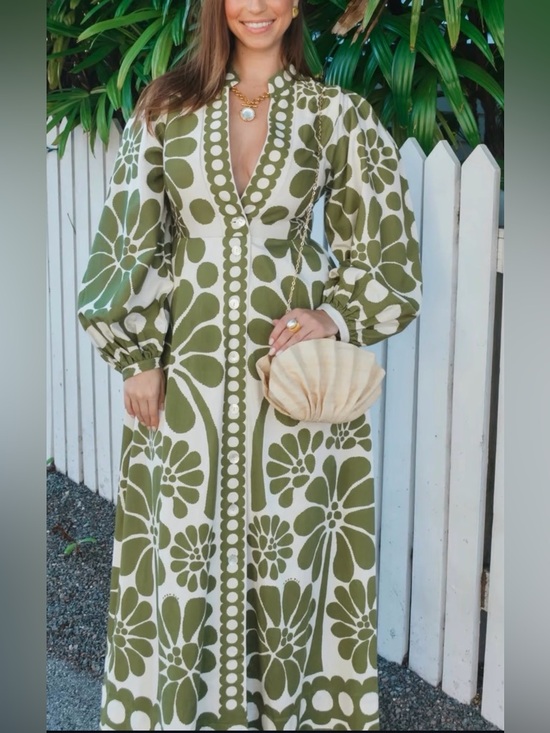 FARM Rio Dresses & Skirts - Farm Rio Palermo Maxi Dress green